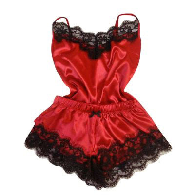 Tube top ice silk pajamas women's jumpsuit