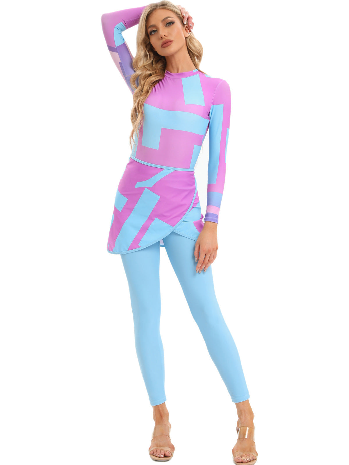 Patterned 3- Piece Burkini Set
