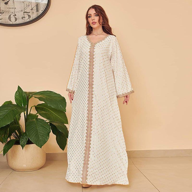 European And American Women's Bronze Muslim Dubai Robe