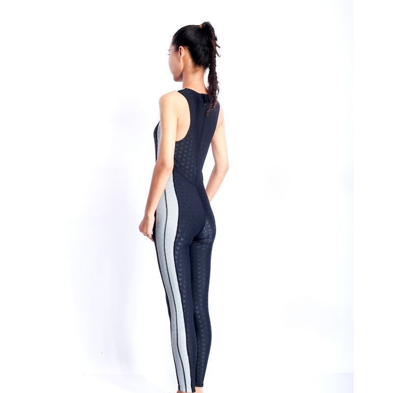 Shark Pattern Quick-drying Sleeveless One-piece Swimsuit