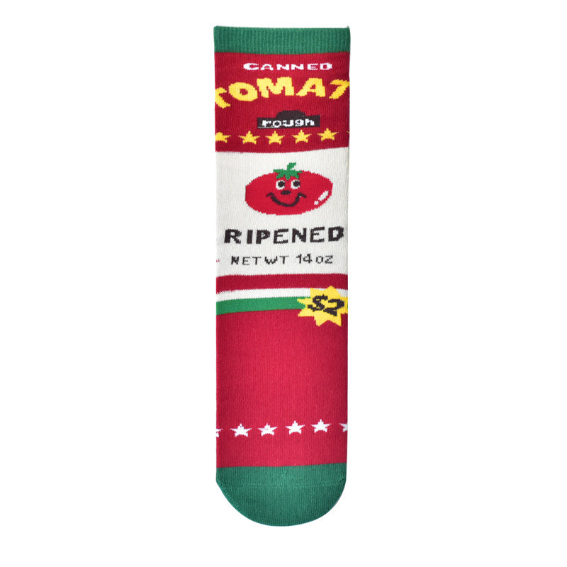 Milk Biscuit Tomato Cartoon Socks