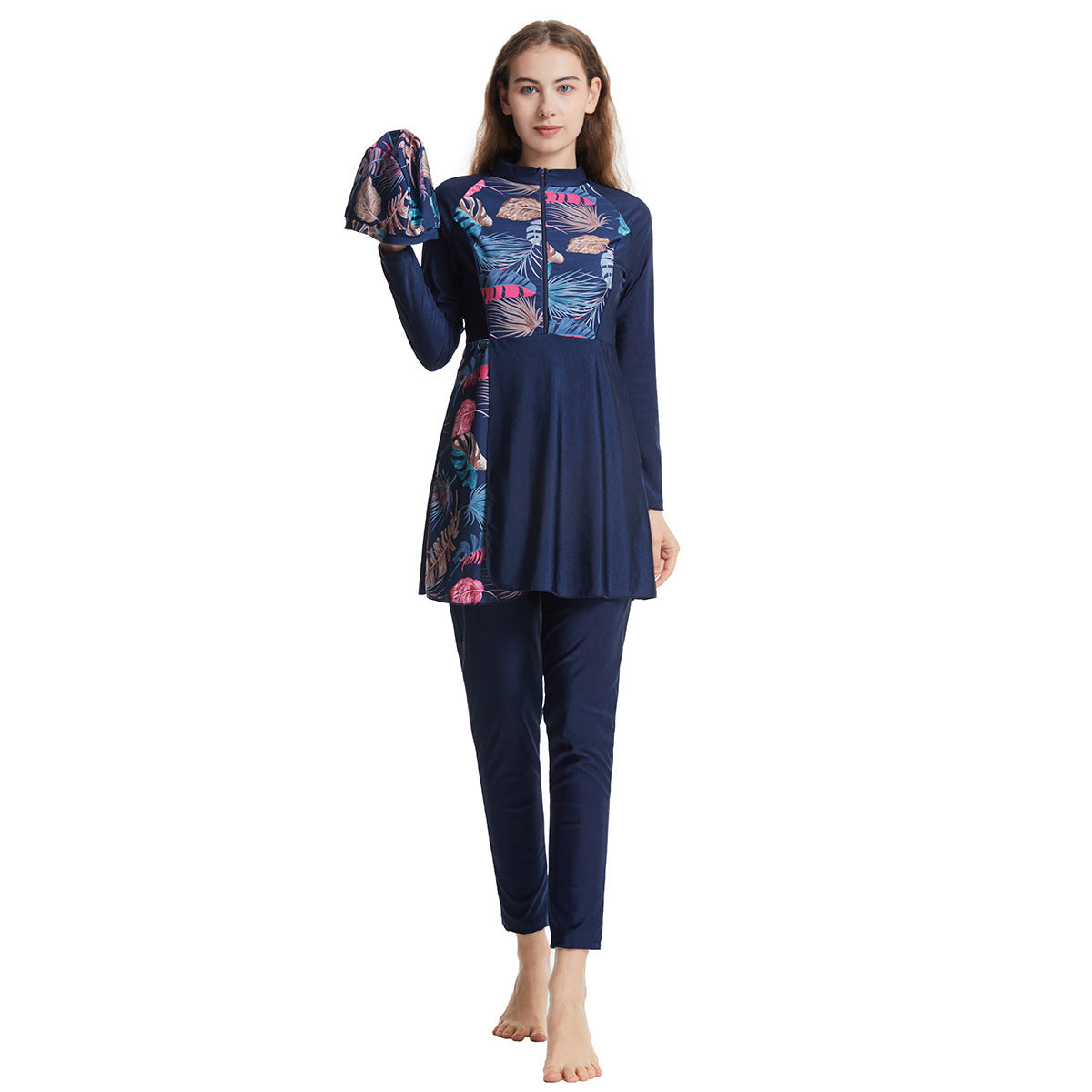 Quick-drying Women's Stitching Conservative Swimwear