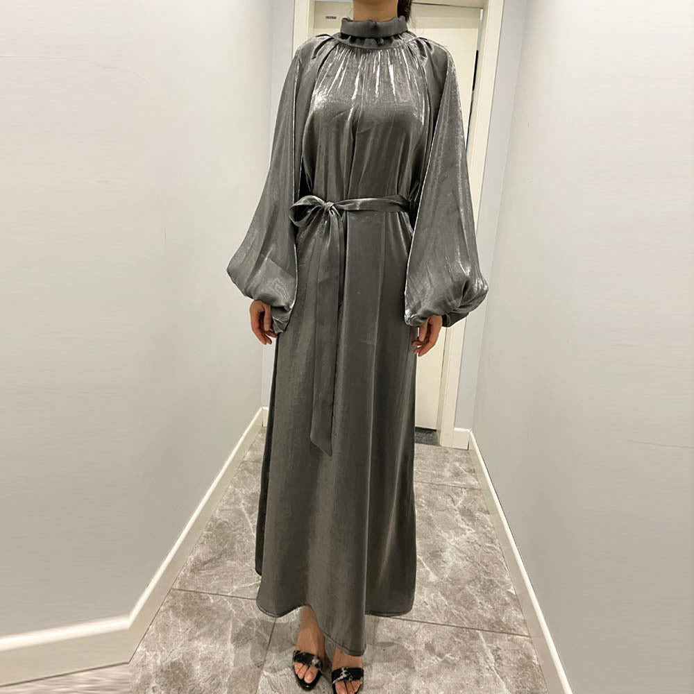 Southeast Asia Women's Dress Lantern Sleeve Middle East Muslim Robe