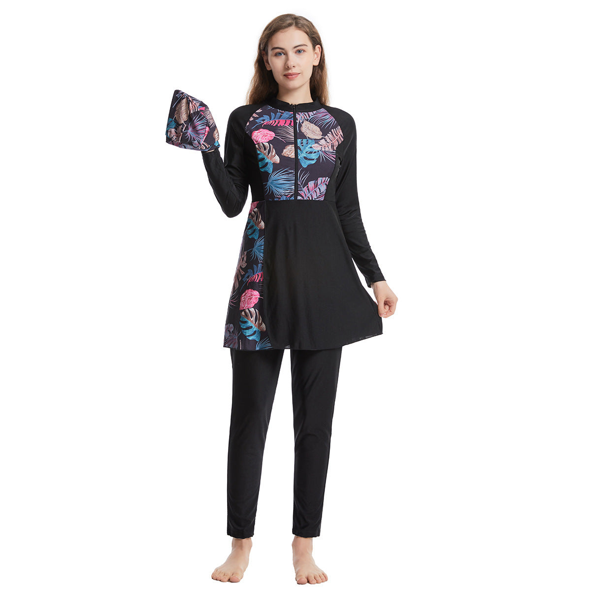 Quick-drying Women's Stitching Conservative Swimwear