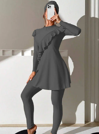 Ruffle Detail Dubai 3-Piece Burkini