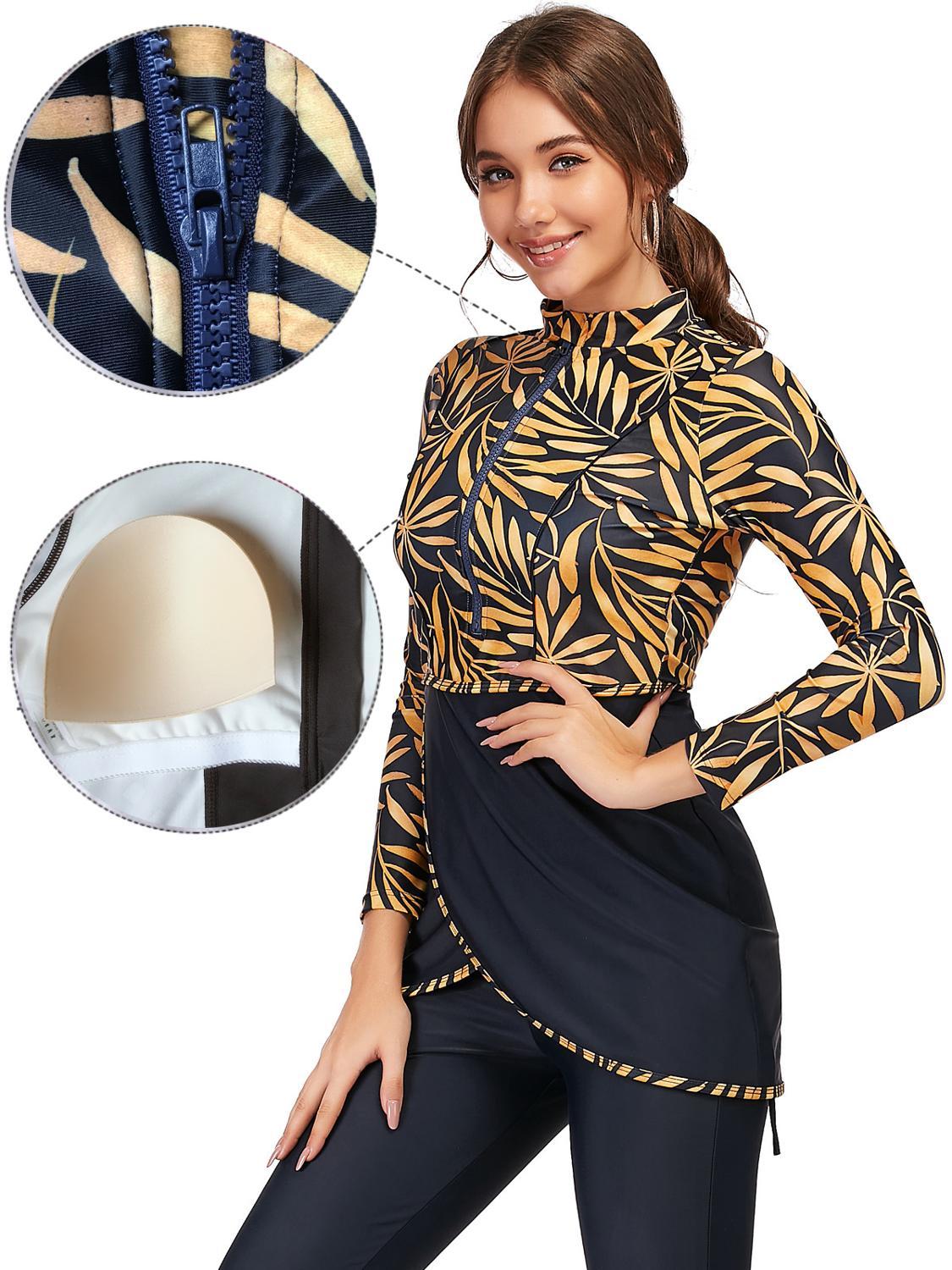 Zipper Detail Burkini