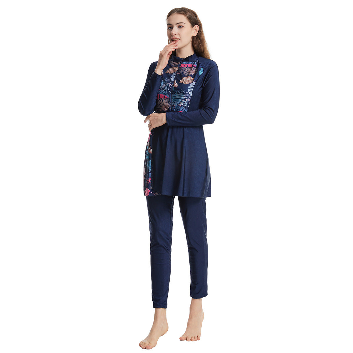 Quick-drying Women's Stitching Conservative Swimwear