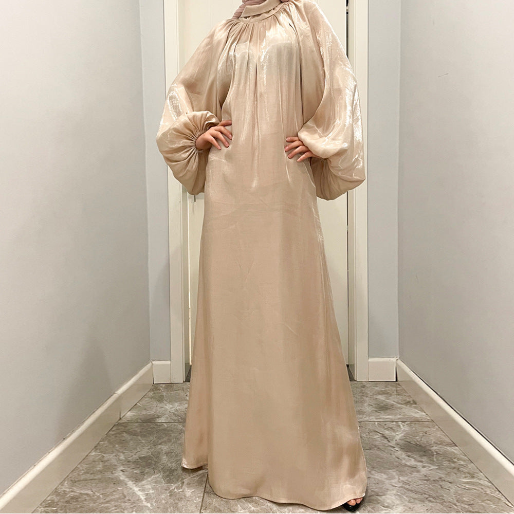 Southeast Asia Women's Dress Lantern Sleeve Middle East Muslim Robe