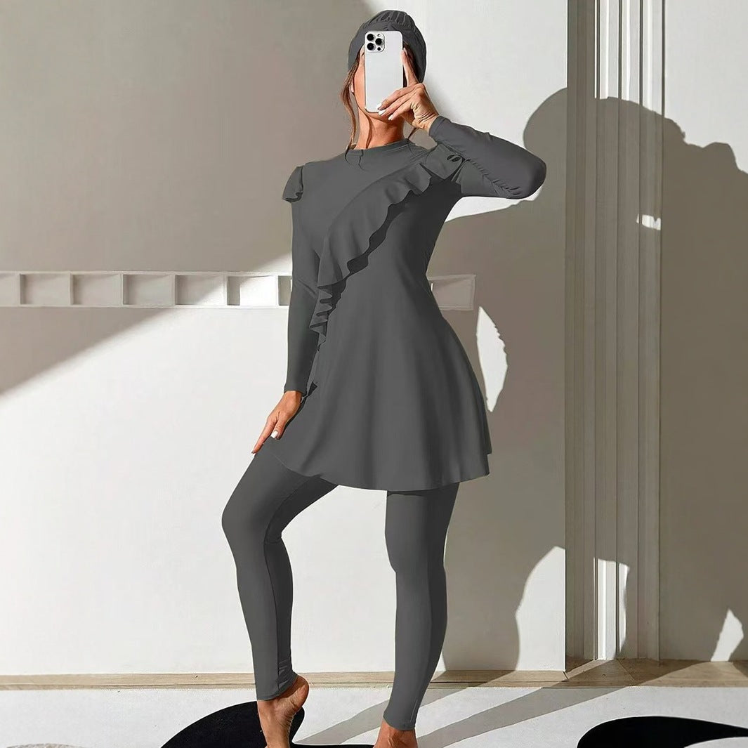 Ruffled Angle Burkini