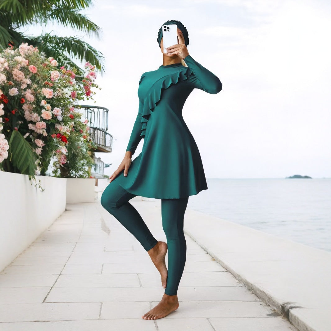 Ruffled Angle Burkini