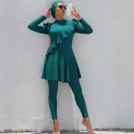 Ruffled Angle Burkini