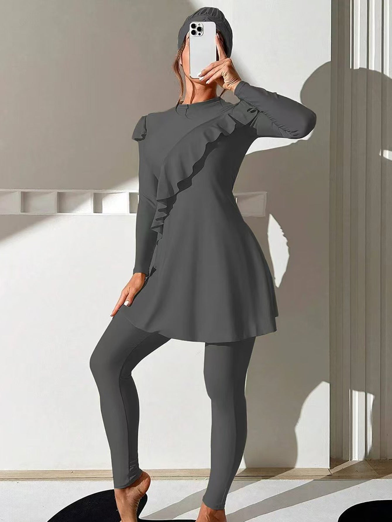 Ruffled Angle Burkini