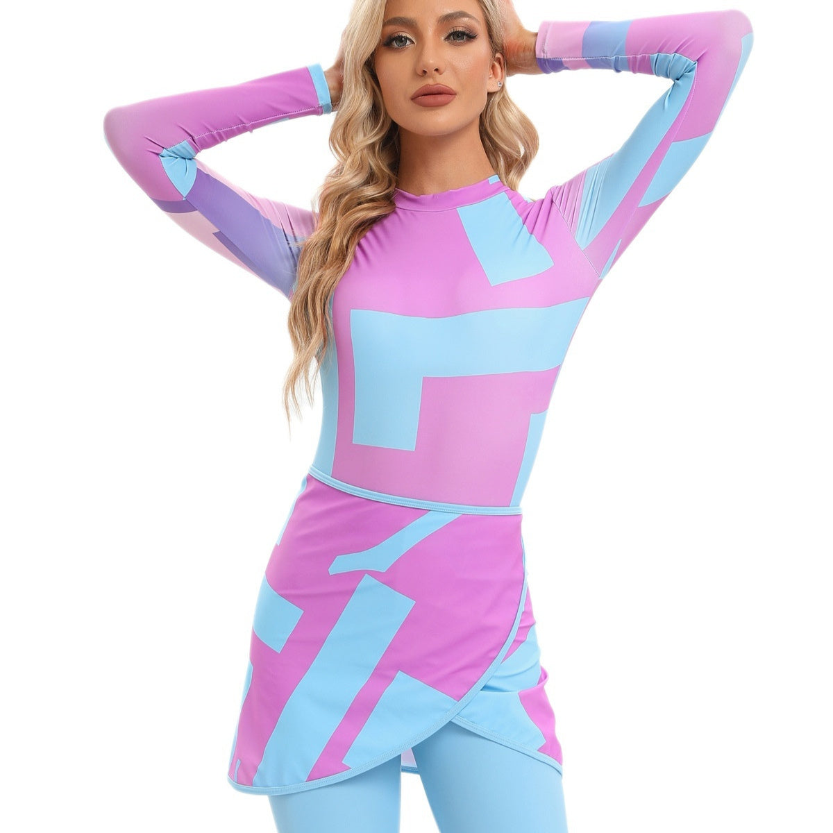 Patterned 3- Piece Burkini Set