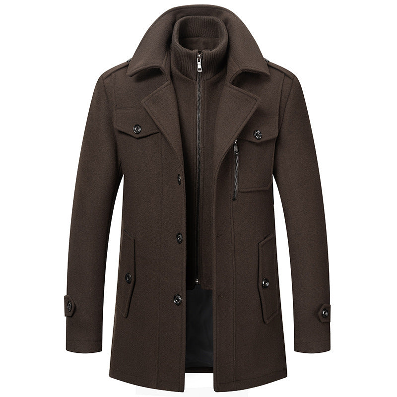 Cold-resistant plus cotton woolen men's jacket