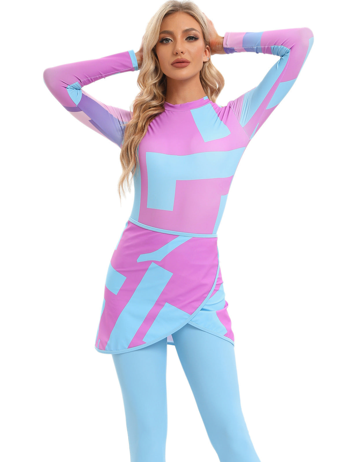 Patterned 3- Piece Burkini Set