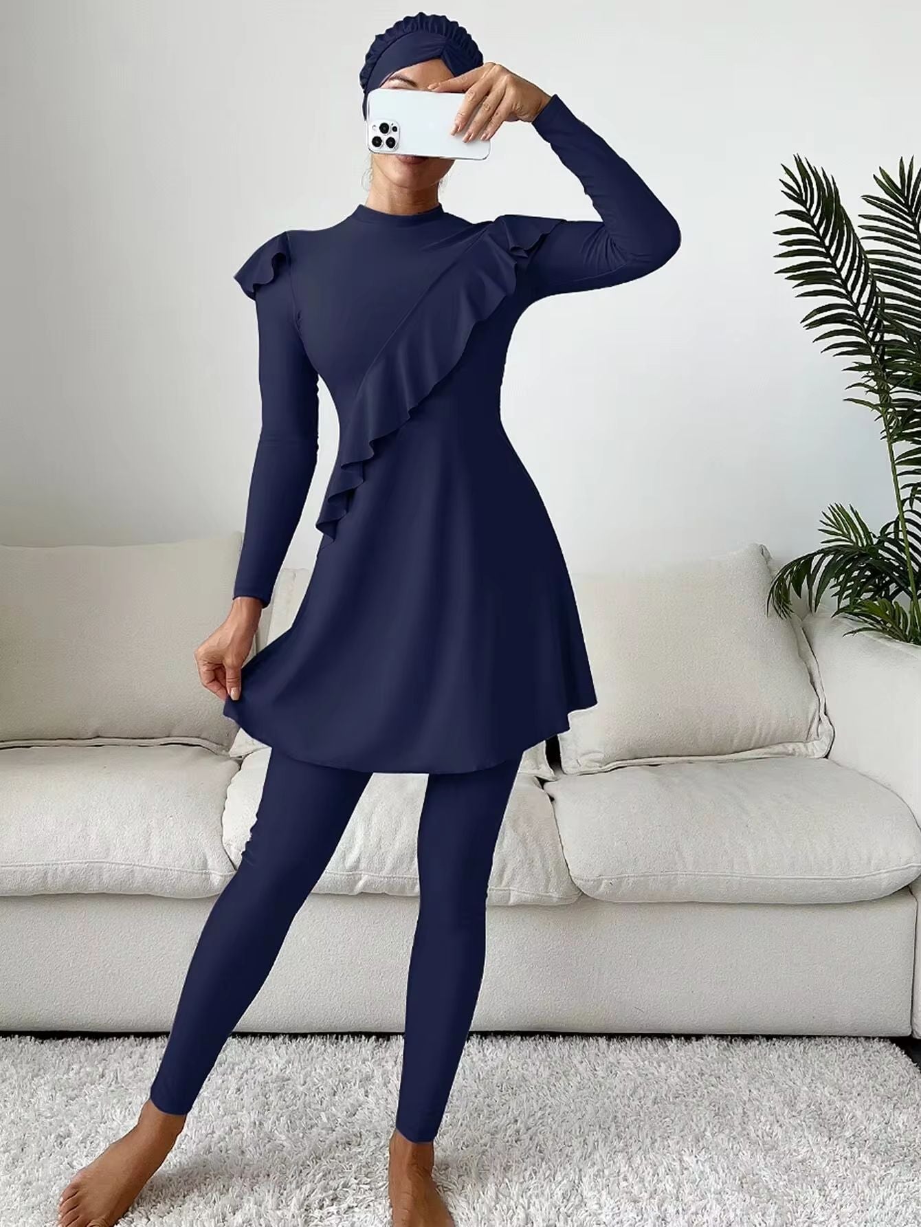 Ruffle Detail Dubai 3-Piece Burkini