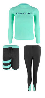 Women's Casual Diving Long Sleeved Swimsuit Split Set